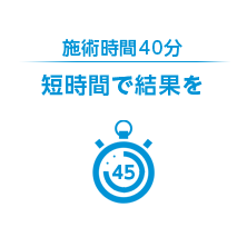 施術時間40分 短時間で結果を